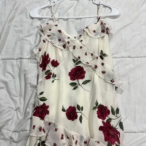 Jessica Simpson Floral Maxi Dress - Cream and Red